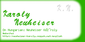 karoly neuheiser business card